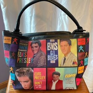 Elvis Purse w/2 shoulder straps and inside zipper & pockets